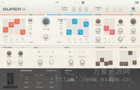 [复古模拟复音合成器]Native Instruments Super 8 R2 v2.1.0 [WiN]（104MB）
