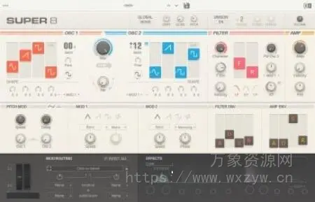 [复古模拟复音合成器]Native Instruments Super 8 R2 v2.1.0 [WiN]（104MB）