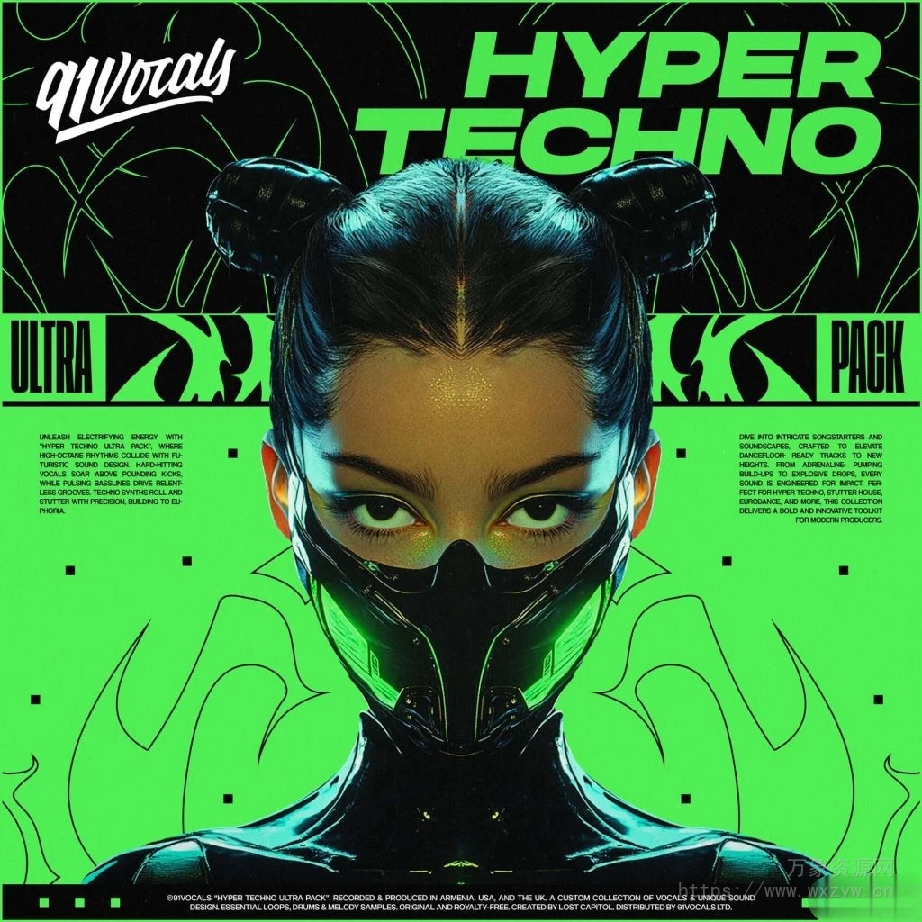 [尖端音效:泰克诺舞曲采样]91Vocals Hyper Techno Ultra Pack [WAV]（1.35GB）