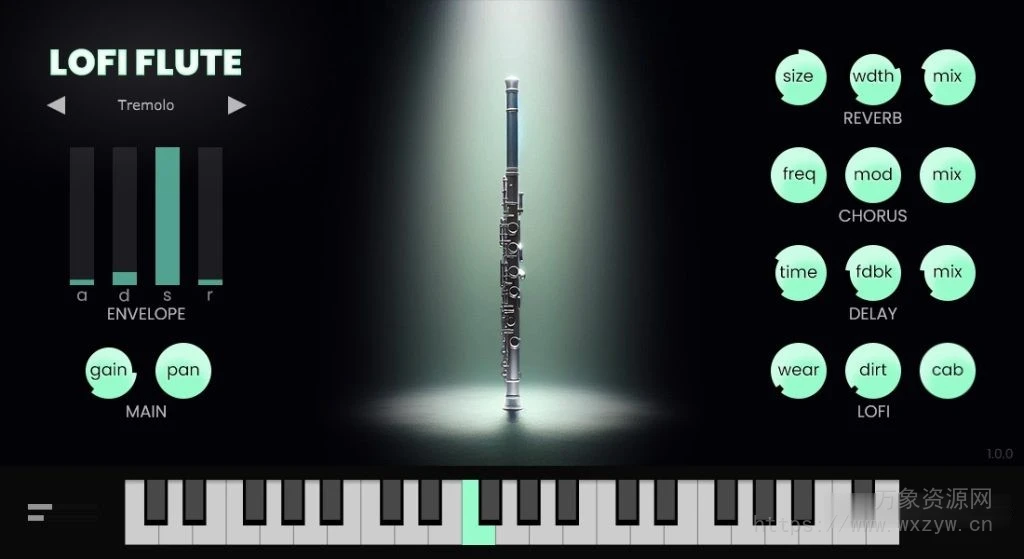 [低保真笛子] Audiolatry Lofi Flute v1.0 x64 VST VST3 AU [WiN, MacOSX]（206MB）