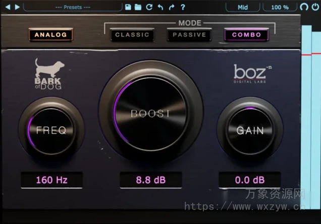 [立体声MS低频增强器]Boz Digital Labs Bark Of Dog 3 (Low-Frequency Enhancer) v3.0.1 VST VST3 AU AAX STANDALONE  [WiN, MacOSX]（52MB）