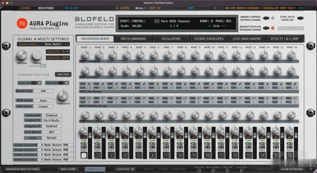 [Waldorf Blofeld 合成器同步编辑器插件]Aura Plugins Waldorf Blofeld Editor v25.4.26 [WiN]（46MB）