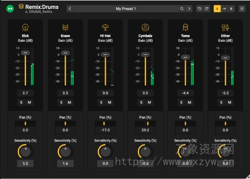 [实时鼓组分离插件]Acon Digital Remix Drums v1.0.1 [MacOSX]（37.9MB）