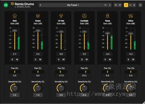 [实时鼓组分离插件]Acon Digital Remix Drums v1.0.1 [MacOSX]（37.9MB）