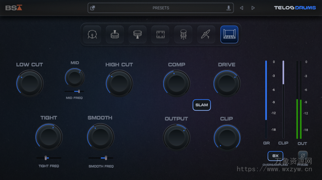 [超级简单强大的鼓混音插件]Black Salt Audio Telos Drums v1.0.3 [WiN]（13.9MB）