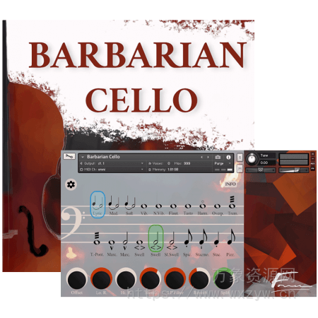 [大提琴音色库]David Forner Barbarian Cello v1.2 [KONTAKT]（8.87GB）