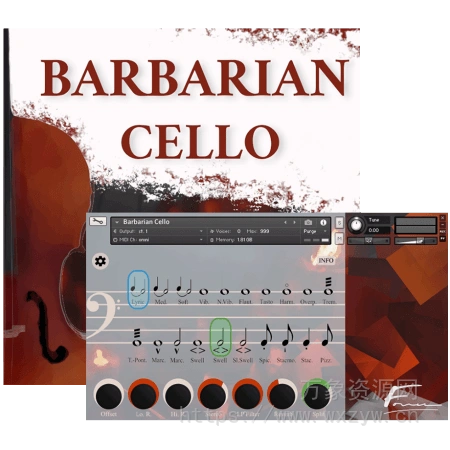 [大提琴音色库]David Forner Barbarian Cello v1.2 [KONTAKT]（8.87GB）