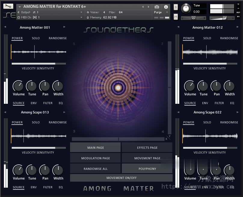[氛围音景音源]Soundethers Among Matter [KONTAKT]（840MB）