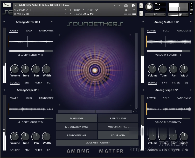 [氛围音景音源]Soundethers Among Matter [KONTAKT]（840MB）
