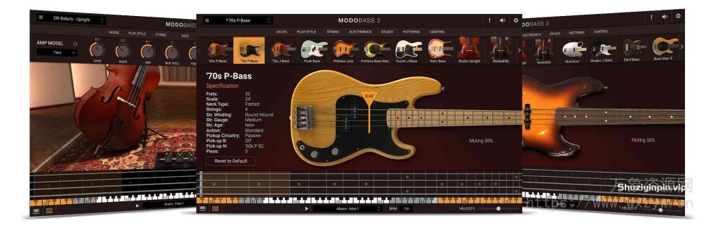 [建模贝斯音源插件]IK Multimedia MODO BASS 2 v2.0.4/v1.5.2 [WiN, MacOSX]（183MB+）