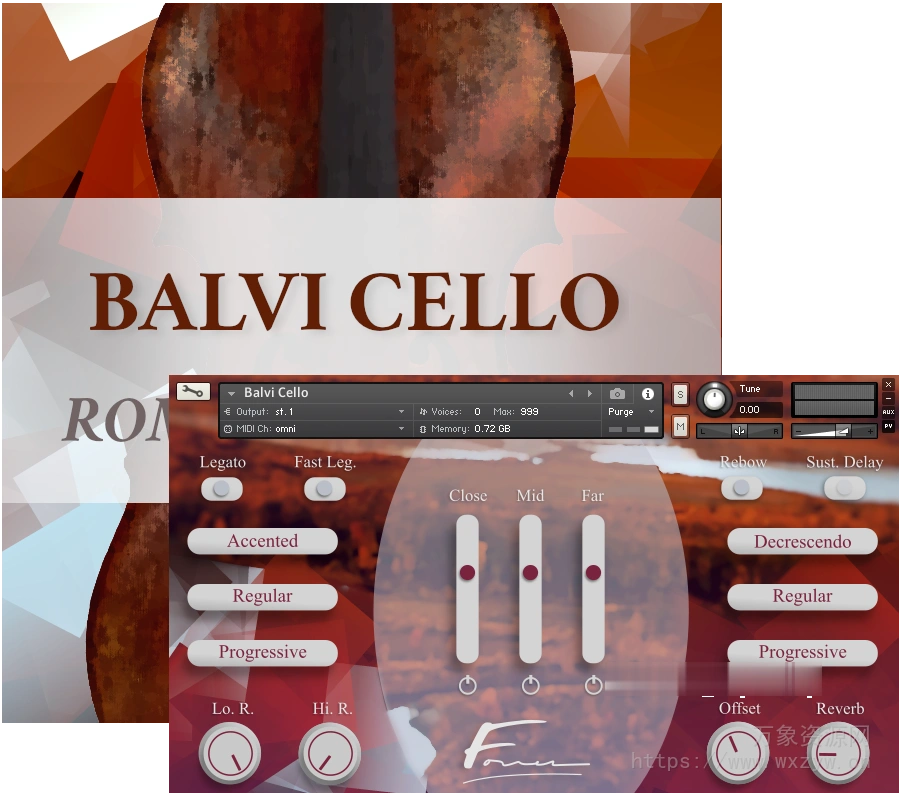 [大提琴音色库]David Forner Balvi Cello [KONTAKT]（7.63GB）