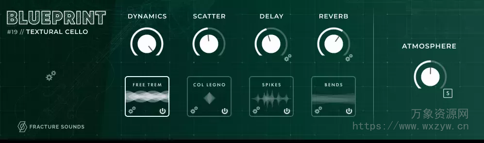 [纹理大提琴音源]Fracture Sounds Blueprint Textural Cello [KONTAKT]（350MB）