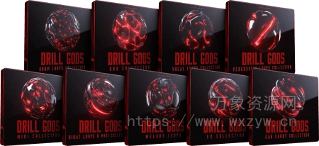 [Trap陷阱素材]Cymatics DRILL GODS LAUNCH EDITION [WAV, MiDi]（1.72GB）
