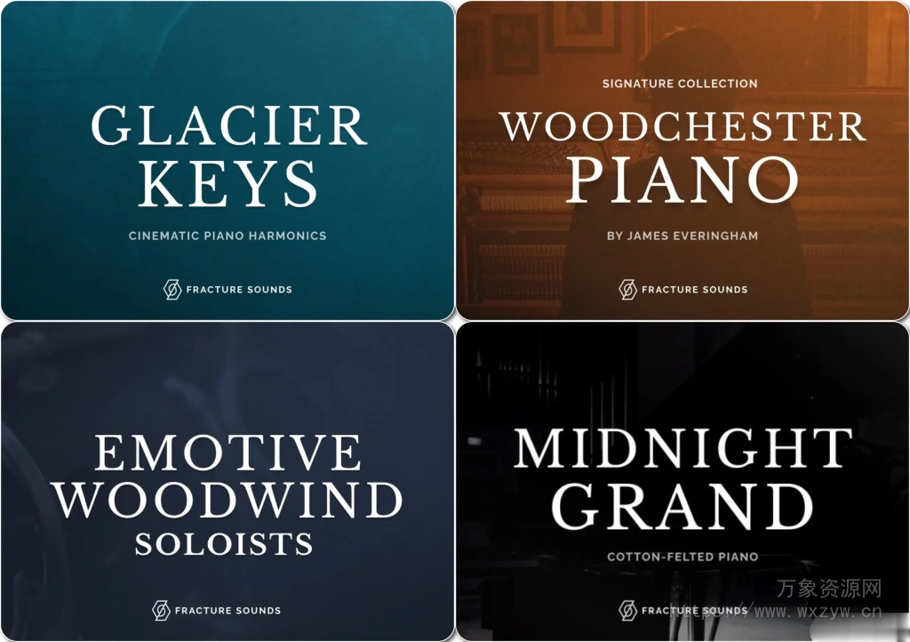 [4套电影钢琴独奏系列音源]Fracture Sounds Soloists Collection [KONTAKT]（40GB+）
