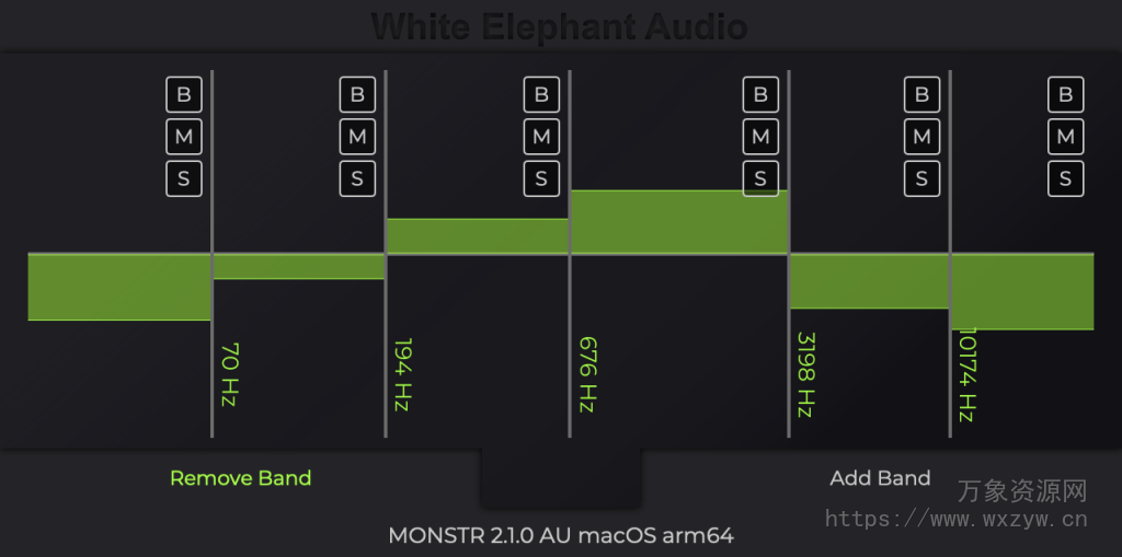 [六段立体声宽度控制插件]White Elephant Audio MONSTR (Stereo Width Control) v2.1.3 VST3 AU [WiN, MacOSX, LiNUX]（11MB）