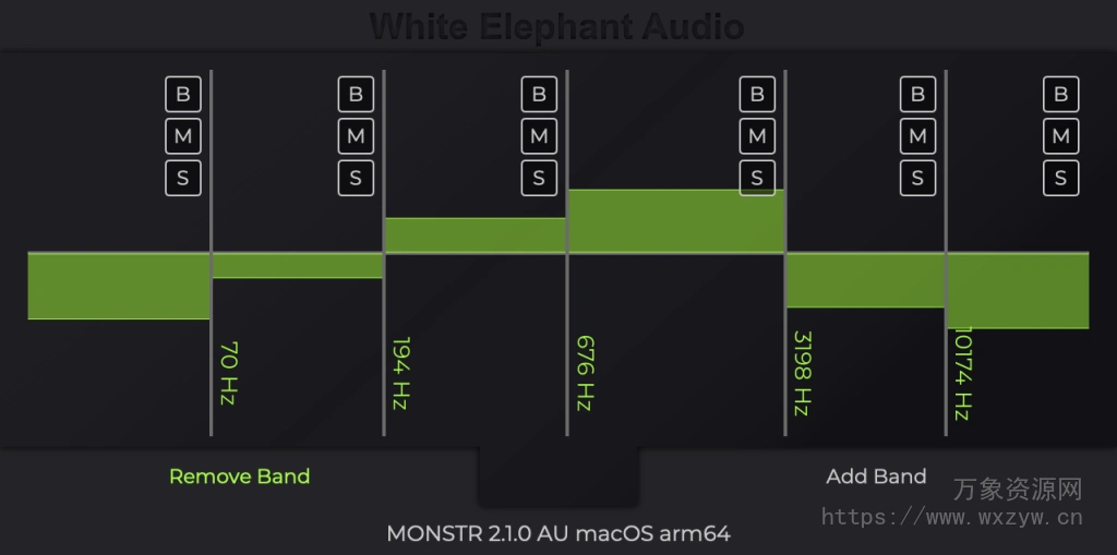 [六段立体声宽度控制插件]White Elephant Audio MONSTR (Stereo Width Control) v2.1.3 VST3 AU [WiN, MacOSX, LiNUX]（11MB）