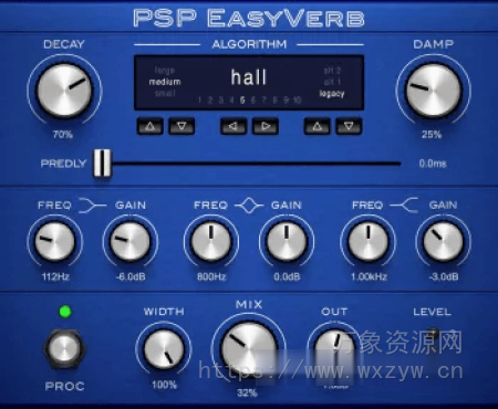 [多用途算法混响处理器插件]PSPaudioware PSP EasyVerb v2.0.0 [MacOSX]（23.91MB）