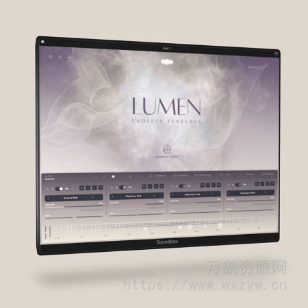 [影视冥想环境纹理插件]Kompose Audio Lumen 2 Soundbox [WiN, MacOSX]（307MB）