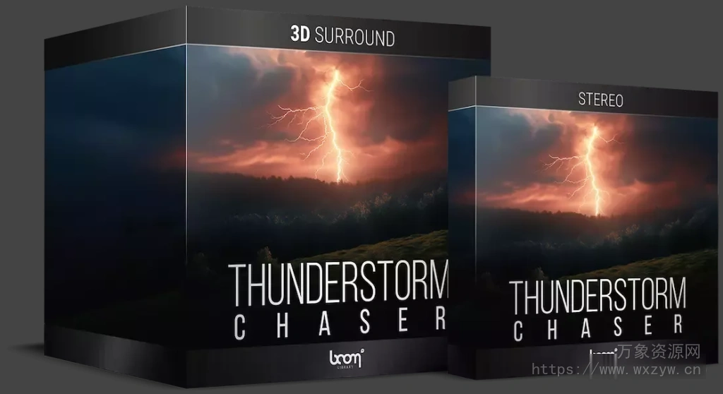 [终极雷声音效库] Boom Library Thunderstorm Chaser 3D Surround / Stereo [WAV]（23.64GB+5.37GB）