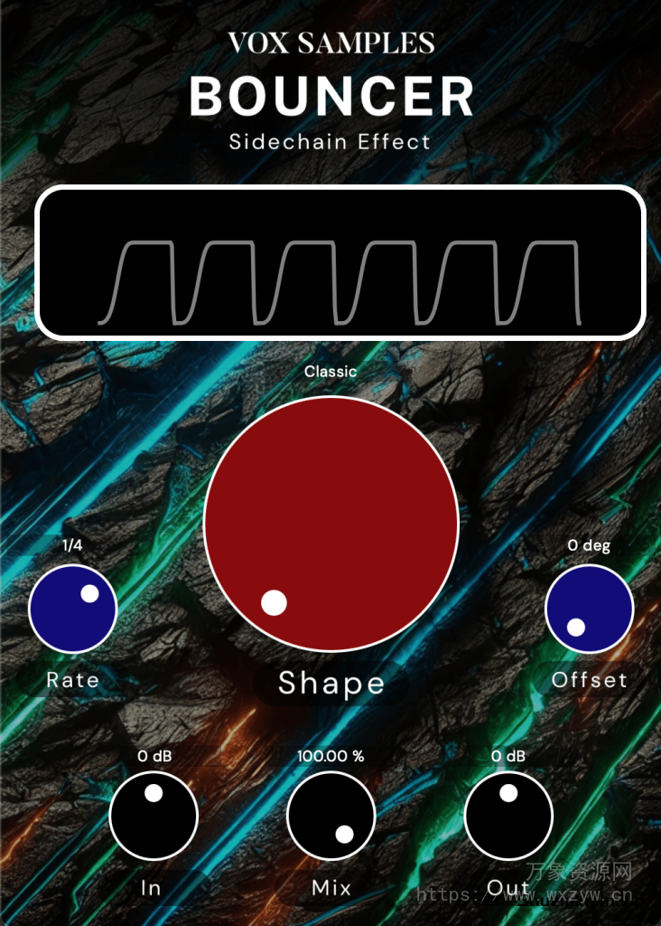 [即时侧链效果插件]Vox Samples Bouncer (Sidechain Effect) v1.0.0 VST3 AU AAX [WiN, MacOSX]（59MB）