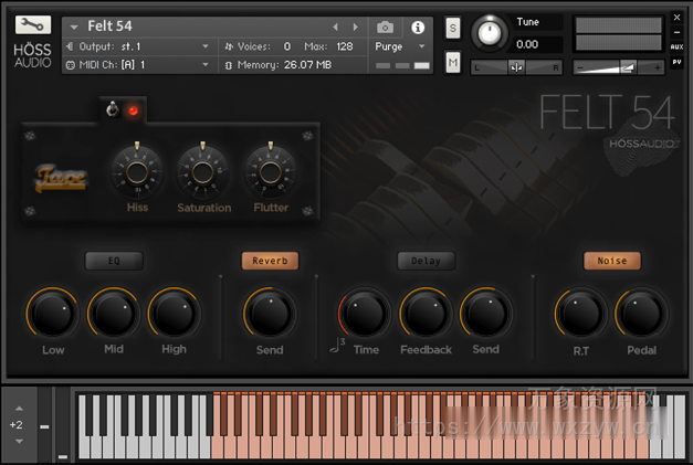 [毛毡钢琴]Hoss Audio Felt 54 [KONTAKT]（389.62MB）