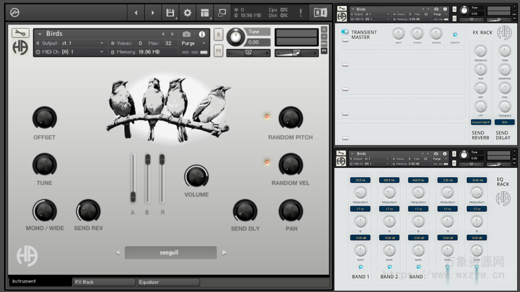 [鸟鸣声音色合集]Harmonox Audio Birds [KONTAKT, WAV]（20MB）