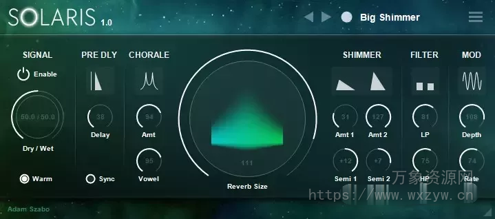 [太空宇宙感混响]Adam Szabo Solaris v1.100.0.0 x64 x86 VST VST3 [WiN]（48MB）