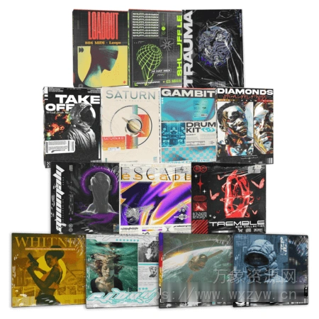 [嘻哈陷阱RnB鼓组素材]ProducerGrind The ‘RARE’ Industry Drum Kit Bundle Vol.2 [WAV, MiDi]（352MB）