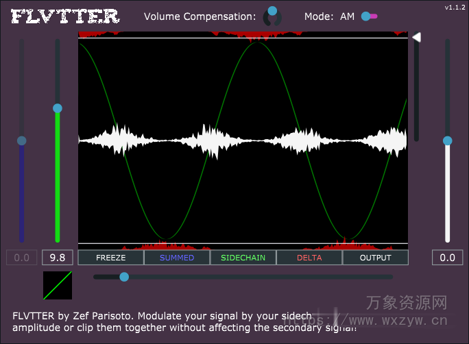 [侧链失真插件]Zef Parisoto FLVTTER Audio Effect Plug-In v1.1.6 [WiN, MacOSX]（33MB）