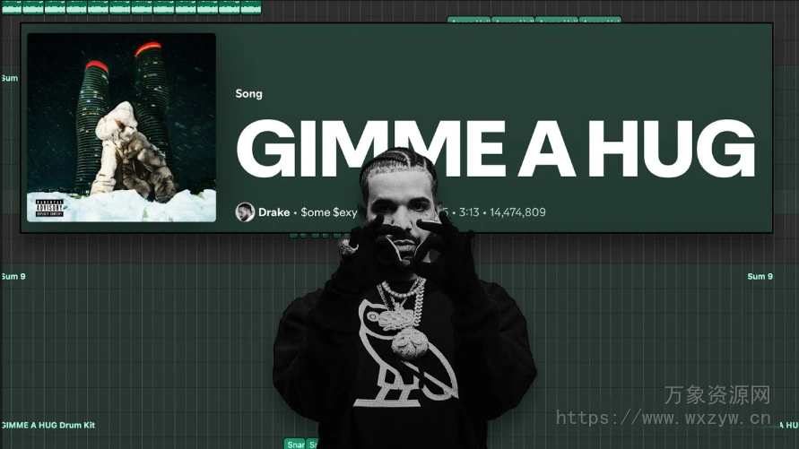 [Logic模板嘻哈陷阱RnB]Imamusicmogul Drake GIMME A HUG (Logic Pro Session) REPACK（86MB）