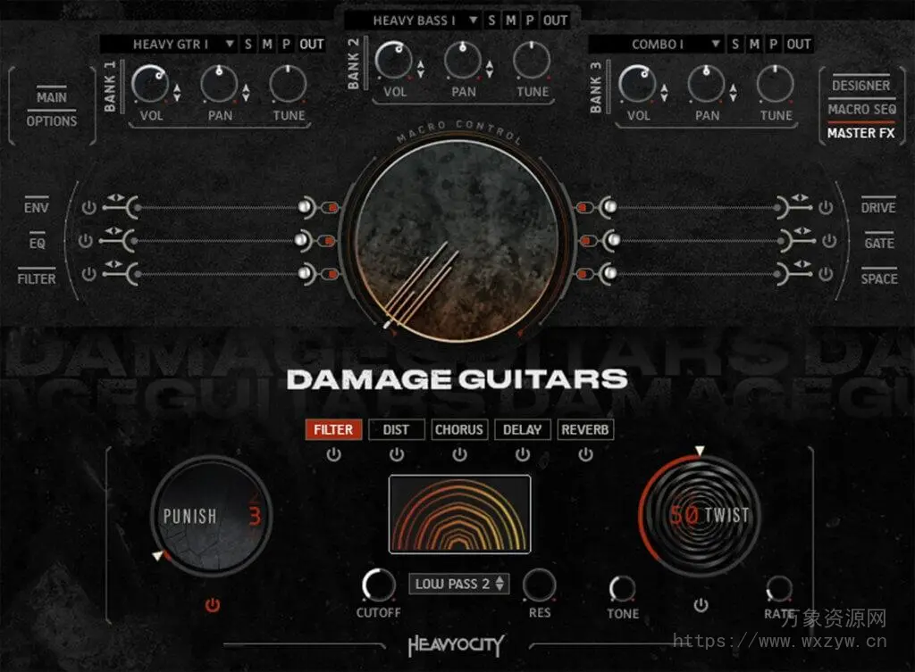 [吉他贝斯节奏Riff音源]Heavyocity Damage Guitars [KONTAKT]（9GB）