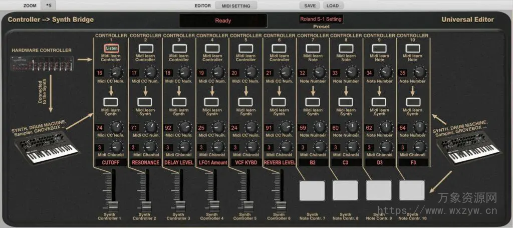 [合成器编辑器控制器工具]Momo Universal Editor and Controller Synth Bridge RETAiL [WiN, MacOSX]（118Mb）