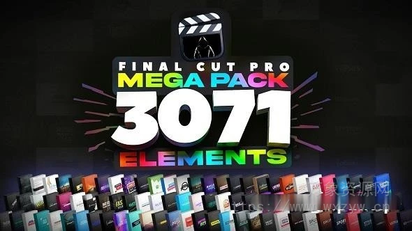[FCPX插件:3071个高质量自媒体视频创作者必备编辑工具包]LenoFX – Final Cut Pro Mega Pack [MacOSX]（8.5Gb）