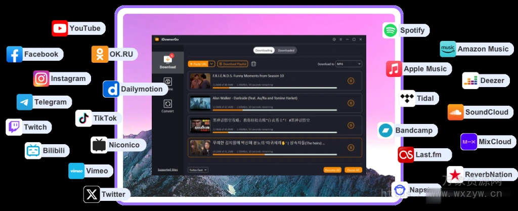 [排名第一的多语言流媒体视频下载神器]iDownerGo v10.0.1 Multilingual [WiN, MacOSX] (393MB+75MB)