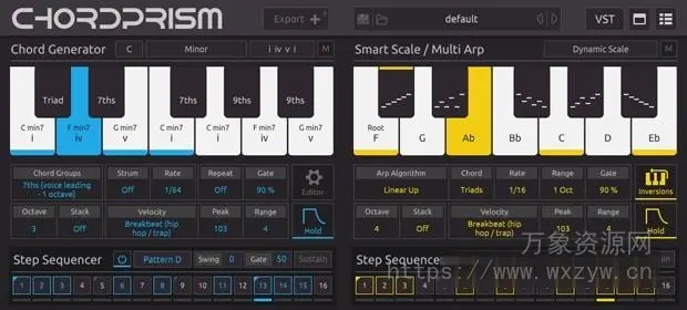 [MIDI和弦编辑器插件]Mozaic Beats Chord Prism v1.0.15 [WiN, MacOSX]（26.3MB）