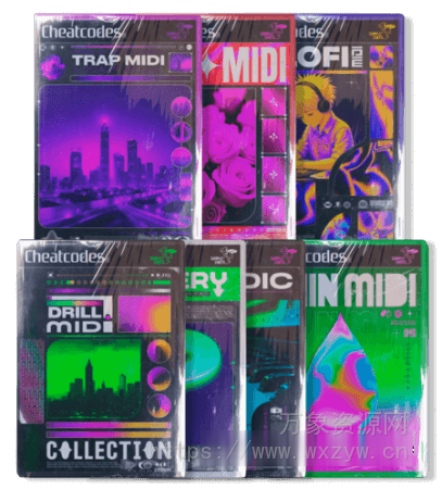 [灵魂嘻哈陷阱素材FL预置Analog Lab预置]Canary Julz CHEATCODES (Production Suite) [WAV, MiDi]（1.24GB）