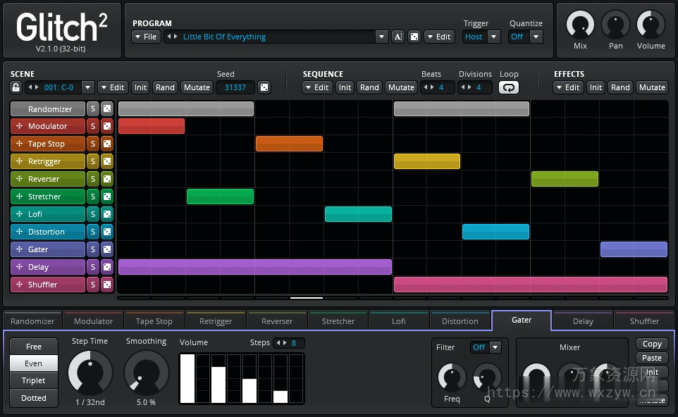 [多效果音序器插件]illformed Glitch 2 v2.1.3 RETAiL [WiN, MacOSX]（34MB）