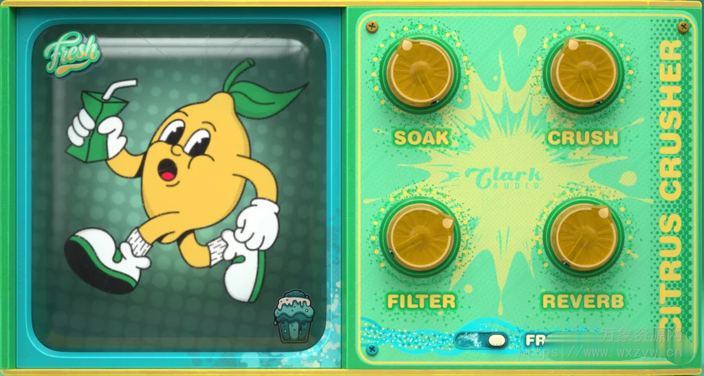 [怀旧低品质效果位压缩插件]Clark Audio Citrus Crusher v1.0.1 REGGED [WiN, MacOSX]（293MB）