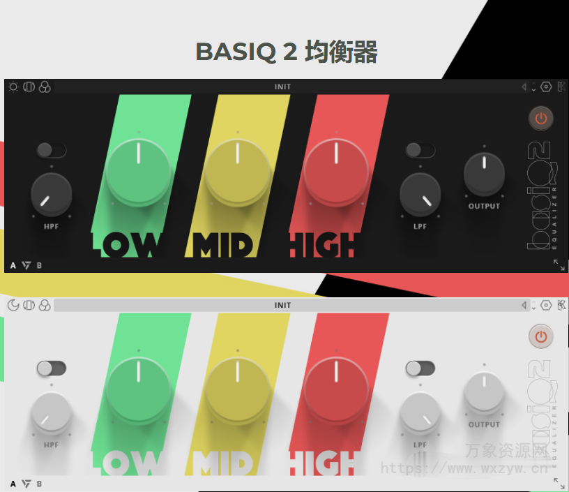 [超级简单好用 3 频段均衡器]Kuassa BasiQ 2 Equalizer v2.0.1 VST VST3 AU AAX [WiN, MacOSX]（38MB）