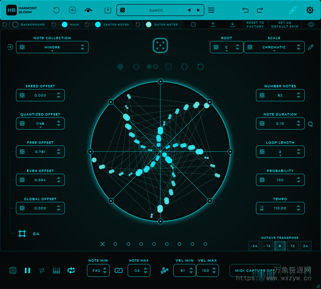 [MIDI生成器工具]Mario Nieto Harmony Bloom v1.3.3 [MacOSX]（56.48MB）