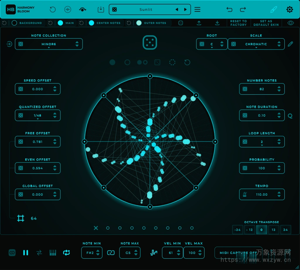 [MIDI生成器工具]Mario Nieto Harmony Bloom v1.3.3 [MacOSX]（56.48MB）