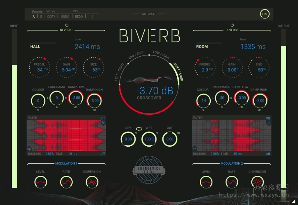 [尖端的双混响插件]Soundevice Digital Biverb v1.1 [WiN]（36MB）