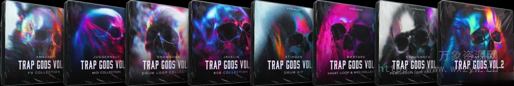 [8个爆炸性Trap 样本合集]Cymatics TRAP GODS 2 [WAV, MiDi]（1.47GB）