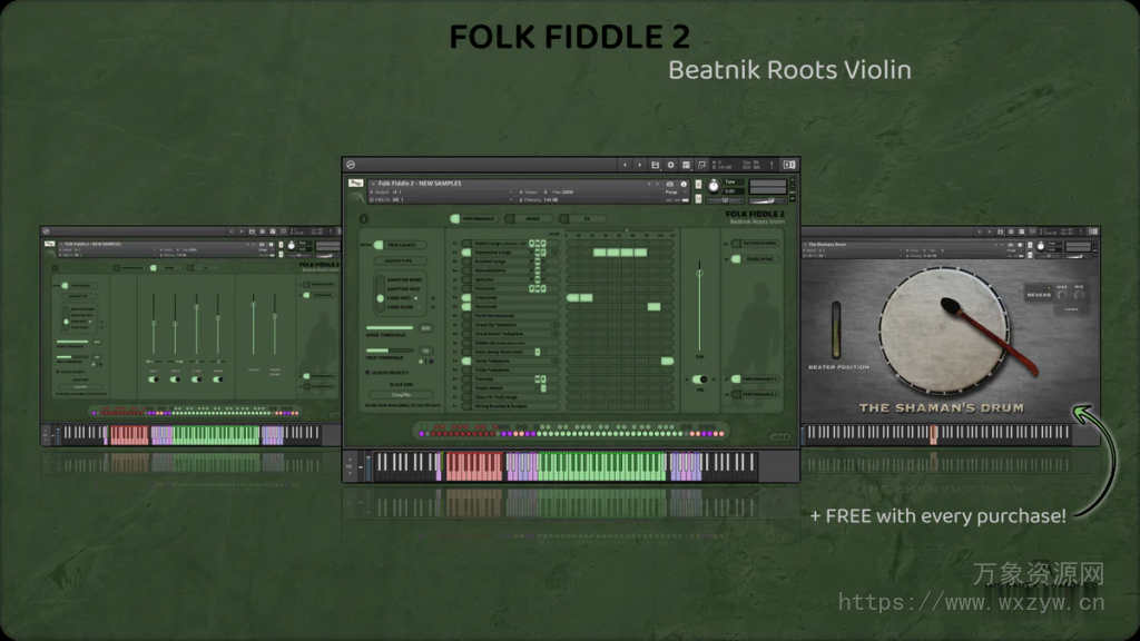 [小提琴乐器音源]Insanity Samples Folk Fiddle 2 v3.0.0 [KONTAKT]（1.6 GB）