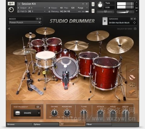 [架子鼓打击乐音源]Native Instruments Studio Drummer v1.4.1 [KONTAKT]（7.1GB）