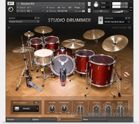 [架子鼓打击乐音源]Native Instruments Studio Drummer v1.4.1 [KONTAKT]（7.1GB）