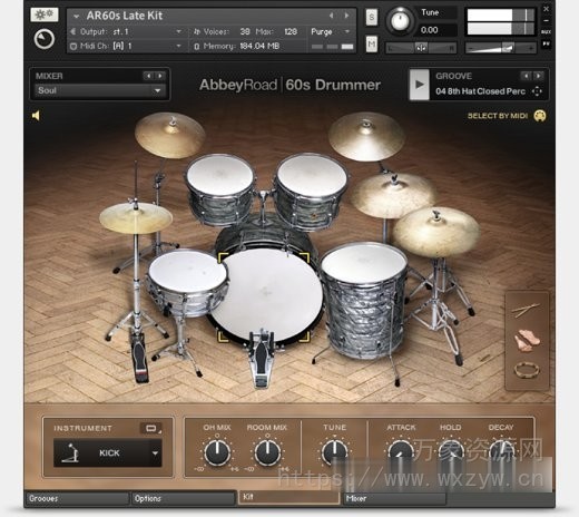 [60S原声鼓音源]Native Instruments Abbey Road 60s Drummer v1.3.1 [KONTAKT]（6.32GB）