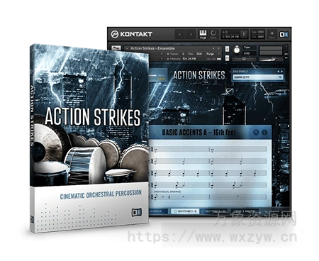 [更新：电影打击乐音源]Native Instruments Action Strikes v1.2 UPDATE-SYNTHiC4TE [KONTAKT]（3.29GB+304MB）