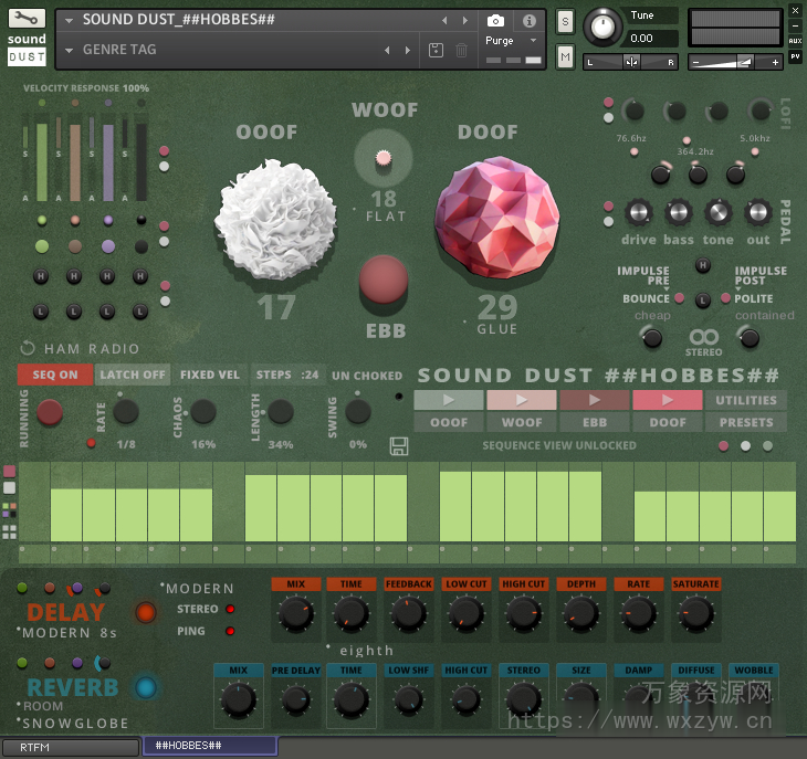 [鼓机声音设计音色]Pulse Audio Hobbes by Sound Dust [KONTAKT]（1.56Gb）