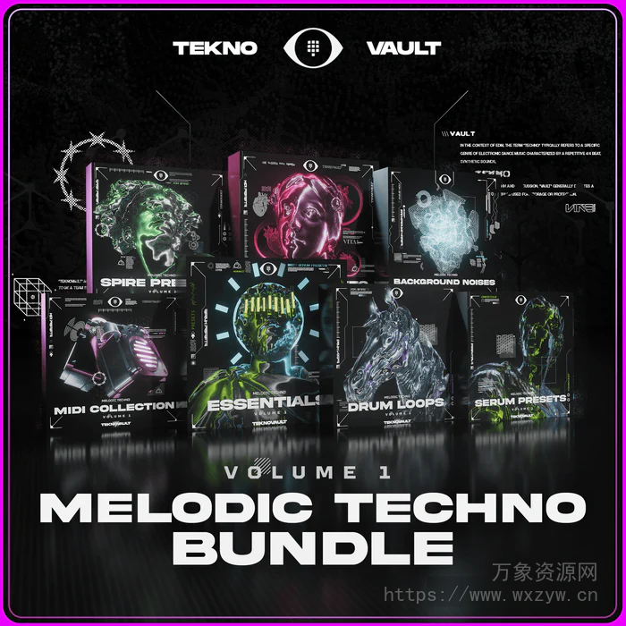 [最佳旋律科技样本包捆绑包]Teknovault Melodic Techno Bundle 2024 [WAV]（8GB）